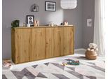 Schrankbett PRIESS "Oregon", braun (eiche artisan), H:102cm, Schrankbetten, Schrankbett, wahlweise mit LED-Beleuchtung, einfacher Aufbau da vormontiert