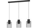 EGLO Hängeleuchte "MILLIGAN", schwarz, Ø 20cm H: 110cm, 1 Stk., Leuchten, Hängeleuchte und weiß aus Stahl - exkl. E27 - 40W, Hängeleuchte