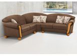 Ecksofa HOME AFFAIRE "Milano, bequem mit Federkern, B/T/H 233/233/83cm, Landhausstil, L-Form", braun, B:233cm H:83cm T:233cm, Sofas, Ecksofa, gleichschenklig