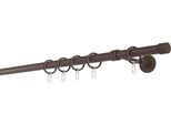 Gardinenstange MYDECO "20mm Cap Wandträger 14 cm", braun (rost), L:130cm, Aluminium, Gardinenstangen, Gardinenstange