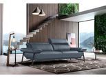 2,5-Sitzer EGOITALIANO "Anais, Designsofa mit erstklassigem Sitzkomfort, Fußfarbe schattengrau", grau (smoke), Sofas, B/H/T: 232cm x 74cm x 106cm, Leder BULL, Leder »BULL« (echtes Rindsleder). Geschliffenes, pigmentiertes und behandeltes Rindsleder mit einer Dicke von 1, 3-1, 5 mm. Dieses Leder zeigt eine ziemlich weiche Hand mit einem halb undurchsichtigen Aussehen. Es handelt sich um ein geschüt