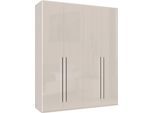 Kleiderschrank OTTO HOME "Piano, UV lackiert, hochglänzend in beige oder weiß, FSC-zertifiziert", beige (beige hochglanz), B:182cm H:224cm T:56cm, Holzwerkstoff, Schränke, Kleiderschrank, in vielen Breiten, Höhe 224cm, mit Soft-Close Funktion