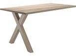 Anbautisch MÄUSBACHER "Mio", braun (eichefarben, eichefarben), B:140cm H:75cm T:70cm, Holzwerkstoff, Ansatztischplatten, Anbautisch