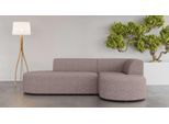 Ecksofa OTTO HOME "Ecksofa Tvinne mit Ottomane links oder rechts bestellbar", braun, B:260cm H:73cm T:170cm, 100% Polyester, Sofas, Ecksofa, L-Form, mit Wellenunterfederung, BxTxH 260x170x73 cm