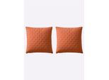 Kissenbezug HEINE HOME, orange (terra), B:40cm L:40cm, Polyester, 100% Polyester, Kissenbezüge, Kissenbezug