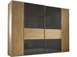 Schwebetürenschrank STAUD "Sonett 321C, Made in Germany", braun (eiche, anthr), B:298cm H:222cm T:68cm, Holzwerkstoff, Schränke, Schwebetürenschrank, mit vier verschiedenen Ausstattungsvarianten