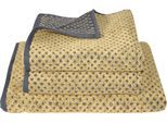 Handtuch Set DYCKHOFF "Golden Shades Rhombus", gold (goldfarben), 3 Stk., Walkfrottier, Walkfrottier, Obermaterial: 100% Baumwolle, Handtuch-Sets, Handtuch Set, 2 Handtücher (50x100 cm), 1 Badetuch (70x140 cm)