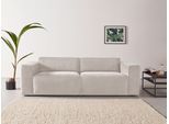3-Sitzer HOME AFFAIRE "Noord mit Kedernaht, Breite 232 cm", beige (cream), B:232cm H:71cm T:96cm, 100% Polyester, Sofas, 3-Sitzer, Cord, Struktur, Webstoff, mit Wellenunterfederung, Massivholzrahmen