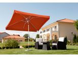 Rechteckschirm SCHNEIDER SCHIRME "Oslo", orange (terracotta), Obermaterial: 100% Polyester, Standschirme, Rechteckschirm, abknickbar, ohne Schirmständer