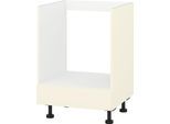Herdumbauschrank KOCHSTATION "KS-Scafa", beige (magnolia), B:60cm H:75cm T:56cm, Schränke, Herdumbauschrank, Breite 60 cm
