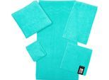 Seiftuch ROSS "Cashmere feeling", blau (bleached aqua), B:30cm L:30cm, Frottier, Baumwolle, Handtücher, Seiftuch, mit Wellen-Bordüre