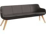 Essbank MUSTERRING "Tavia", braun (dunkelbraun, eiche bianco), B:220cm H:87cm T:66cm, Sitzbänke, Essbank, Stativgestell aus Eiche bianco massiv, Breite 180, 200 oder 220 cm