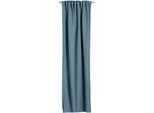 Vorhang GÖZZE "Gigolo - Schlaufenschal mit Multifunktionsband" Gr. 1, blau (aquablau), B:140cm H:245cm, Polyester, Gardinen, Vorhang, HxB: 245x140, Blackout Vorhang