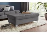 Hocker EXXPO - SOFA FASHION "Fiji Bankhocker mit Staufach unter der Sitzfläche", grau (delphin), B:116cm H:45cm T:70cm, Luxus-Kunstleder;Webstoff (100% Polyester);Webvelours (100% Polyester), Hocker, Hocker, elegant modern mit toller Detailverarbeitung