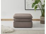 Hocker HOME AFFAIRE "PIAGGE", braun (hellbraun), Webvelours, Hocker, Hocker, Hochwertiger Cord, passend zum Sessel