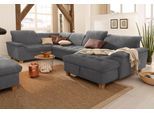 Wohnlandschaft HOME AFFAIRE "Lyla U-Form", grau (dunkelgrau)), B:352cm H:81cm T:214cm, Feinstruktur weich (100% Polyester);Luxus-Microfaser Lederoptik (100% Polyester);Microfaser PRIMABELLE (100% Polyester), Sofas, Wohnlandschaft, wahlweise mit Rückenfunktion und zusätzlich mit Bett + Bettkasten