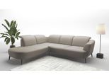 Ecksofa SIT & MORE "Zoe", grau (taupe), B:300cm H:87cm T:267cm, 95% Polyester, 5% Polyamid, Sofas, Ecksofa, ink.Sitztiefenverstellung, wahlweise mit Kopfteilverstellung