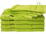 Handtuch Set DYCKHOFF "Siena", grün (apfel), 8 Stk., Walkfrottier, Walkfrottier, Obermaterial: 100% Baumwolle, Handtuch-Sets, Handtuch Set, in tollen Unifarben