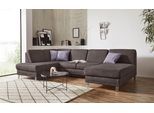 Wohnlandschaft SIT & MORE "Clio U-Form", grau (anthrazit), B:319cm H:89cm T:190cm, Sofas, Wohnlandschaft, wahlweise mit Bettfunktion und Bettkasten, inklusive Federkern