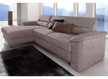 Ecksofa SIT & MORE "Ascara L-Form", grau, B:251cm H:85cm T:165cm, NaturLeder;Luxus-Microfaser (100% Polyester);Softlux-Kunstleder;Primabelle-Microfaser (100% Polyester), Sofas, Ecksofa, inklusive Boxspring/Federkern-Polsterung, wahlweise mit Bettfunktion