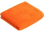 Badetuch VOSSEN "Calypso Feeling", orange, B:60cm L:110cm, Walkfrottee, Obermaterial: 100% Baumwolle, Handtücher, Badetuch, mit schmaler Bordüre, aus 100% hochwerter Baumwolle, Vegan, einfarbig