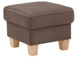 Hocker HOME AFFAIRE "Soleo", braun (schoko), B:60cm H:47cm T:60cm, Luxus-Microfaser ALTARA NUBUCK (100% Polyester);Struktur (100% Polyester);Luxus-Microfaser Lederoptik (100% Polyester), Hocker, Hocker, passend zum "Solea"-Ecksofa