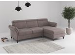 Ecksofa SIT & MORE "Glendale, L-Form", braun (taupe), B:253cm H:84cm T:166cm, 90% Polyester, 10% Polyamid, Sofas, Ecksofa, inkl. Kopfteilverstellung,wahlweise mit Vorziehsitz und Bettkasten