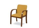 Esszimmersessel HOME AFFAIRE "LINA707 Esszimmerstuhl", gelb (nuss, gelb), B:60cm H:85cm T:50cm, 100% Polyester, Sessel, Esszimmersessel, Fleckenabweisendes Gewebe, Massivholz Gestell dampfgebogen