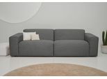 3-Sitzer OTTO HOME "Koa, 228 cm, Modulsofa in Cord, Chenille, Struktur, Webstoff", grau (dunkelgrau), B:228cm H:88cm T:98cm, 100% Polyester, Sofas, 3-Sitzer, Designsofa, weicher Lounge-Sitzkomfort, Welleunterfederung, bodentief