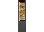 Standvitrine MÄUSBACHER "Faro", anthrazit matt lack, asteiche, B:43cm H:180cm T:42cm, Schränke, Standvitrine, Faro Standvitrine: B 43 cm, Holz/Glas-Tür, LED-Licht, Push to open.
