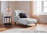 Loveseat HOME AFFAIRE "Amiens Sessel Loungesessel", grau (hellgrau), B:93cm H:94cm T:144cm, Struktur fein (100% Polyester);Samtoptik (100% Polyester), Sessel, Loveseat, mit wunderschöner Knopfheftung im Rücken