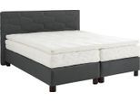 Boxspringbett, grau (anthrazit), B:175cm L:210cm, Bezug: 100% Polyester, WESTFALIA SCHLAFKOMFORT, Komplettbetten, Boxspringbett, wahlweise mit Topper