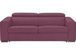 2,5-Sitzer EGOITALIANO "Cabiria, Design und super Sitzkomfort", lila (violett), B:226cm H:97cm T:103cm, Sofas, 2 5-Sitzer, inkl. manuell verstellbarer Kopfstützen, mit Metallfüßen