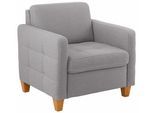 Sessel HOME AFFAIRE "Earl", grau, B:77cm H:78cm T:78cm, Luxus-Microfaser in Lederoptik (100% Polyester);Struktur fein (100% Polyester);Luxus-Microfaser ALTARA NUBUCK (100% Polyester), Sessel, Sessel