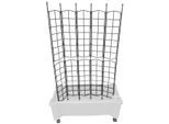 Spalier KHW "Calypso", weiß, B:79cm H:115cm T:35cm, Kunststoff, Rankhilfen, Spalier, BxTxH: 79x35x115 cm, Pflanzkasten mit Rollen und Bewässerungssystem