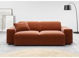 2,5-Sitzer HOME AFFAIRE "Glimminge auch in Breitcord, Feincord + Easy care-Bezug", braun, B:214cm H:71cm T:101cm, 100% Polyester, Sofas, 2 5-Sitzer, besondere Kedernähte, Zierkissen