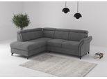 Ecksofa SIT & MORE "Glendale, L-Form", grau, B:247cm H:84cm T:193cm, 90% Polyester, 10% Polyamid, Sofas, Ecksofa, inkl. Kopfteilverstellung, wahlweise mit Vorziehsitz und Bettkasten
