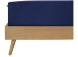 Spannbettlaken SCHIESSER "Flexi aus 95% Baumwolle und 5% Elastahan in Premium-Qualität", blau (dunkelblau), B:150cm L:200cm, Jersey-Elasthan, Obermaterial: 95% Baumwolle, 5% Elasthan, Bettlaken, Spannbettlaken, für hohe Matratzen und Boxspringbetten geeignet, Made in Green