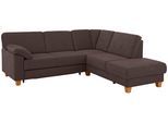 Ecksofa HOME AFFAIRE "Belfort L-Form", braun (dunkelbraun), B:243cm H:88cm T:91cm, Struktur fein ( 100% Polyester);Luxus-Microfaser ALTARA NUBUCK (100% Polyester);Luxus-Microfaser Vintageoptik(100% Polyester), Sofas, Ecksofa, mit Federkern, wahlweise mit Bettfunktion und Stauraum