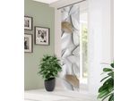 Schiebegardine HOME IN GREEN "LISON" Gr. 1, beige (naturfarben), B:60cm H:245cm, Polyester, Gardinen, Schiebegardine, DIGITALBEDRUCKT, BAMBUSOPTIK RECYCELT
