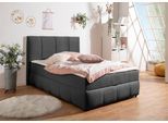 Boxbett OTTO HOME "Hartley inkl. Bettkasten und Topper, auch in Überlänge erhältlich", grau (anthrazit), B:132cm L:210cm, Komplettbetten, Boxbett, wahlweise mit Bonnell- oder TTFK-Matratze in H2, H3 o. H4 erhältlich