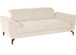 2,5-Sitzer SIT & MORE "Percy", beige (creme), B:207cm T:112cm, Sofas, 2 5-Sitzer, 15 cm Fußhöhe, Sitztiefenverstellung, wahlweise Kopfteilverstellung