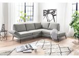 Ecksofa 3C CANDY "Kairo Multifunktion-Sofa, bequem und viele Komfortfunktionen, L-Form", grau (platin), B:288cm H:87cm T:223cm, 54% Polyacryl, 46% Polyester, Sofas, Ecksofa, inklusive Drehsitz-, Armlehnen- und Rückenverstellung