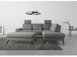 Ecksofa SIT & MORE "Cinturo L-Form", grau, B:260cm H:91cm T:226cm, Sofas, Ecksofa, inklusive Sitztiefenverstellung und Federkern, Sitzhöhe 48 cm