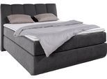 Boxspringbett HOME AFFAIRE "Océane", braun (mud), B:150cm L:221cm, Komplettbetten, Boxspringbett, Bodenfrei- wirkt freischwebend, verschiedene Härtegrade (auch H4)