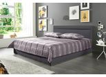 Polsterbett, grau (anthrazit), B:172cm L:212cm, Bezug Bett: Kunstleder;Bonnell-Federkernmatratze: 51% Polypropylen, 39% Polyester und 10% Baumwolle;Kaltschaummatratze: 100% Polyester, Bezug abnehm- und waschbar bis 60C, WESTFALIA SCHLAFKOMFORT, Betten, Polsterbett, inkl. Bettkasten bei Ausführung mit Matratze