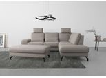 Ecksofa SIT & MORE "Cinturo L-Form", grau (steelgrau), B:260cm H:88cm T:226cm, Sofas, Ecksofa, inklusive Sitztiefenverstellung und Federkern, Sitzhöhe 45 cm