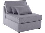 Sofa-Mittelelement OTTO HOME "Florid", grau (hellgrau), B:80cm H:75cm T:100cm, Baumwollmix (60% Baumwolle/40% Leinen);Struktur fein (100% Polyester);Samtoptik (100% Polyester);Samtvelours (100% Polyester);Struktur (100% Polyester);Struktur recycelt (100% recyceltes Polyester), Polsterelemente, Sofa-Mittelelement, als Teil eines Modulsofas,, fester Sitzkomfort, auch in Cord
