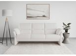 3-Sitzer DOMO COLLECTION "Pina, schmale Armlehnen, mit Federkern, kompakt & elegant", beige (creme), B:219cm H:95cm T:88cm, 95% Polyester, 5% Polyamid, Sofas, 3-Sitzer, Hoher Sitzkomfort, Microfaser hochflorig, creme, Breite 219 cm