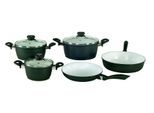 Topf-Set KRÜGER "Oslo", grau (grau, weiß), Töpfe, Topf-Set, Induktion